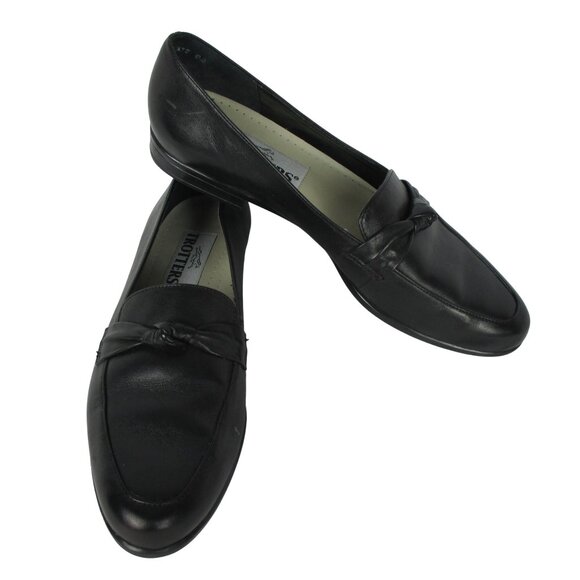 Trotters Shoes - Trotters Women's Loafers Flats Black Leather Bow Relate Size 8S`Luxury Classic